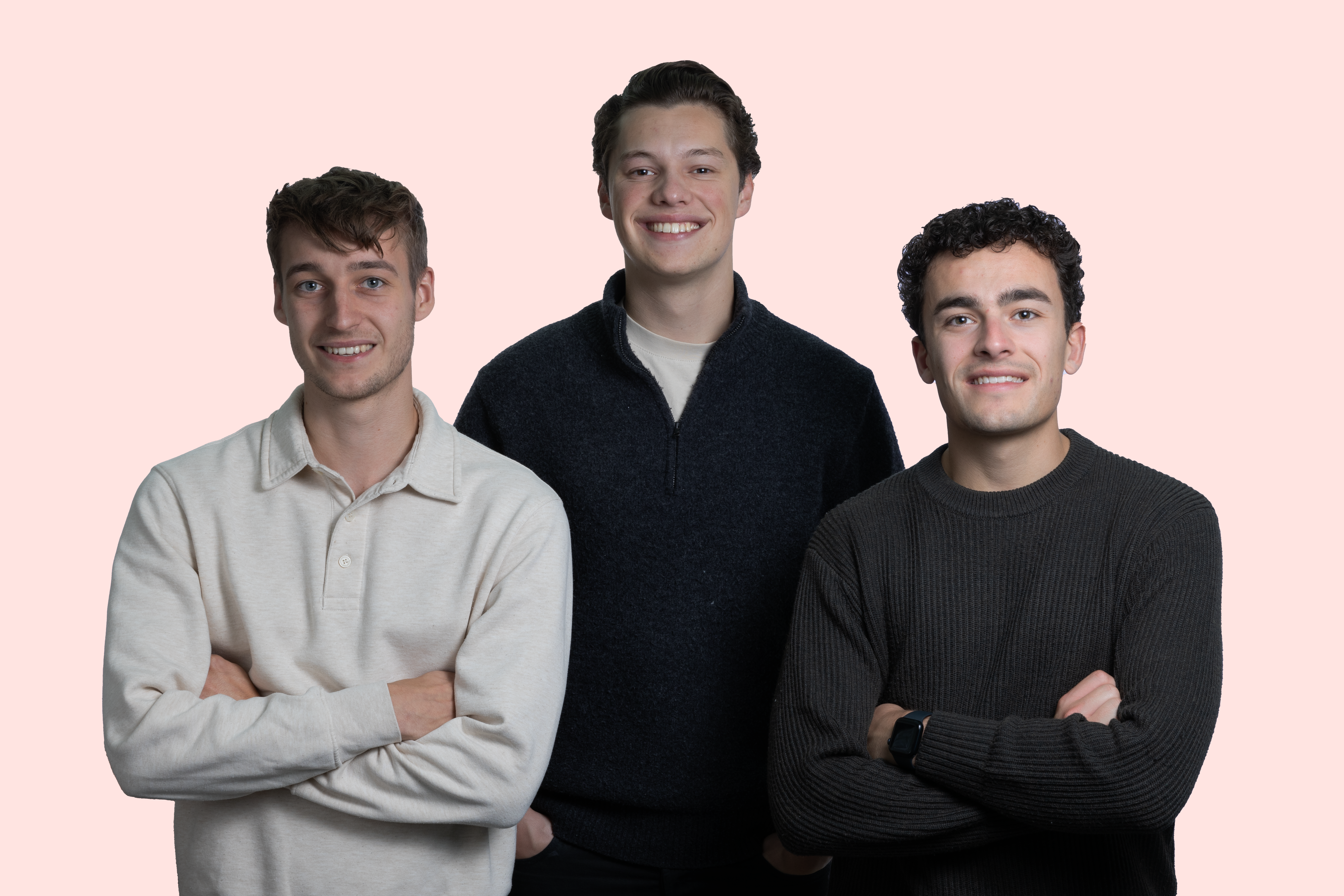 BrydgeWork teamfoto van Mark, Vincent en Niek